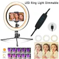 10 inch selfie Ring Light With 7ft Stand Tripod For YouTube, Online Classes, TikTok & Photography. 