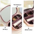 Small Jewelry Box Portable Travel Jewelry Organizer Jewelry Storage Box with Mirror. 