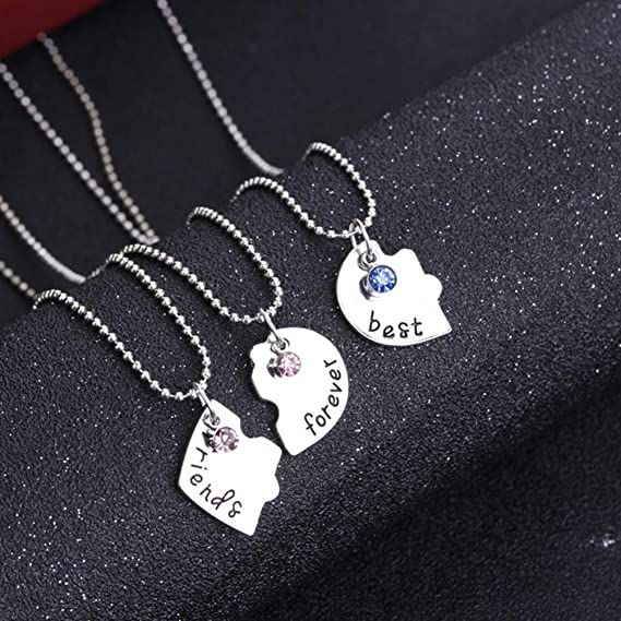 Best%20Friends%20Necklace%203/4%20Piece%20set%20Heart%20Shaped%20Puzzle%20Pendants%20Women%20Alloy%20BFF%20Friendship%20Necklaces%20Chains%20Jewelry%20Choker%20Gift%20-%20Image%205
