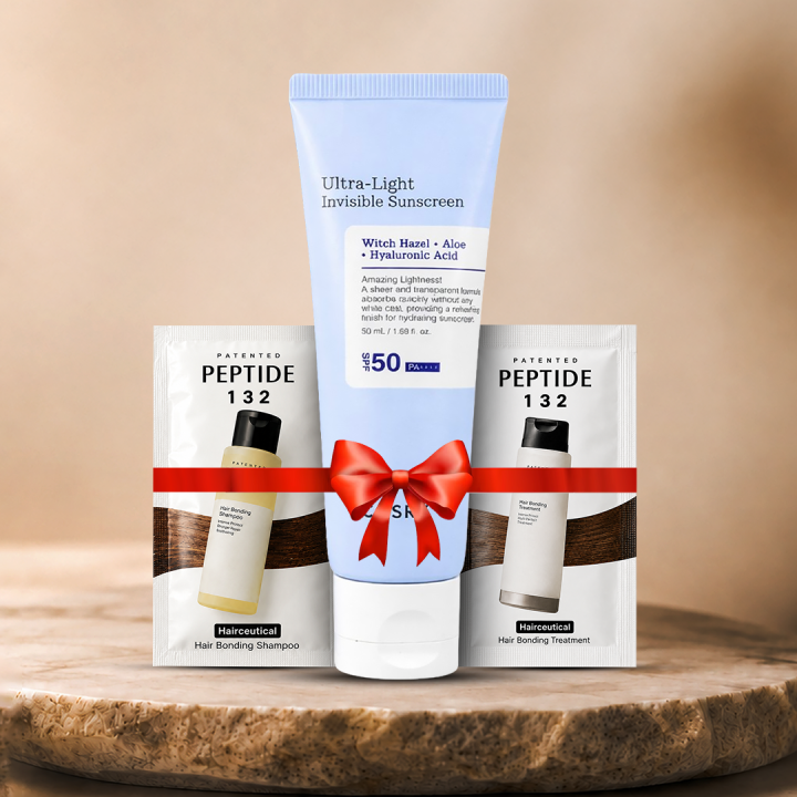 COSRX%20Ultra-Light%20Invisible%20Sunscreen%20SPF50%20PA++++%2050mL%20with%20a%20Free%20Peptide%20132%20Ultra%20Perfect%20Hair%20Bonding%20Sampoo%20&%20%20Ultra%20Perfect%20Hair%20Bonding%20Treatment%20-%20Image%202