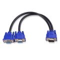 VGA Y Splitter Cable Dual Monitor. 