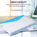 A4 Size Plastic File Folders Wallets Colorful Document Files Envelope Bags for School Office Home Supplies. 