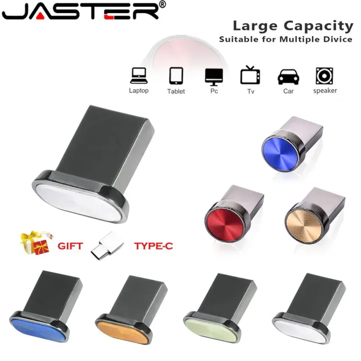 Button Usb Drive JASTER Mini button blue Multifunction New Metal USB 2.0 Flash Drive ...