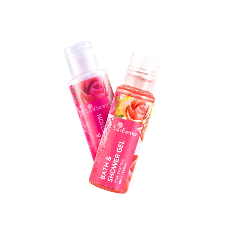 LuvEsence Rose Exotique - Mini Shower Essentials