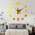 DIY Acrylic Mirror Wall Clock, Modern Wall Sticker Clock, Large Watch Silent Mirror Number Clock Home Office School Decorations. 