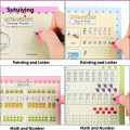 Sutuiying New SANK Copybooks Pen Magic Copy Book Free Wiping Children's Kids Writing Sticker Practice Copybook For Calligraphy. 