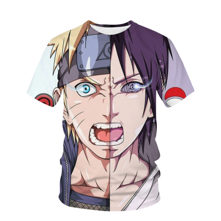 Japanese%20Boy%20Naruto%20Anime%20T-shirt,%20Fashionable%20Short%20Sleeved%20Shirt%20Children's%20Leisure%20Cool%20Kakashi%20Summer%203d%20Printed%20Boy%20T-shirt%20-%20Image%202