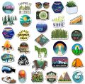 20/40/60 pcs Camping Stickers Travel Hike Nature Waterproof Stickers Decal. 