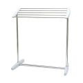 Mobile Towel Rack, Stainless Steel Foldable Cloth Dryer Stand with Adjustable Bars, Ideal for Drying Towels and Clothes Indoors and Outdoors. 