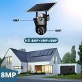 5MP CCTV Solar 4G Sim Camera Outdoor Colorful Night Vision Recording Security Solar. 