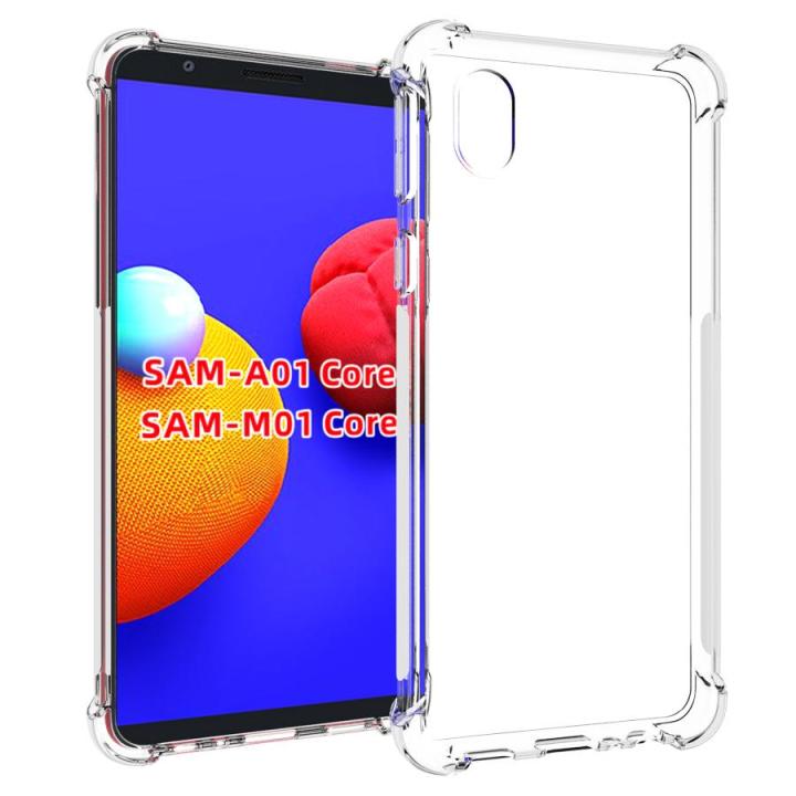 Transparent Shock Proof Case Clear TPU Back Cover For Samsung Galaxy M01 Core