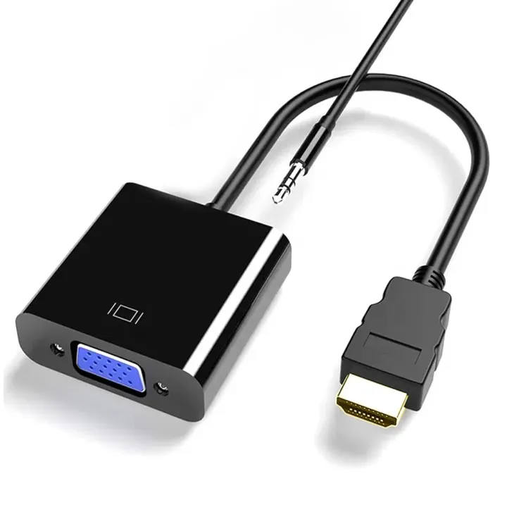 1080P HDMI to VGA Converter For Xbox Ps3 Ps4 PC TV LEDs Etc With Sound Port with Audio 3.5 Aux HDMI to VGA Adapter