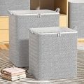 With Lids Wardrobe Storage Bag Moving Bag Non-Woven Moisture-Proof Quilt Organizer Dust-proof Zipper Quilt Storage Basket Quilt. 