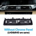 Full Black Dashboard Central Air Conditioner Vent Grille Complete Assembly for BMW 5 Series F10 F11 F18 64229166885. 