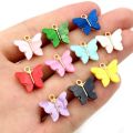 /510pcs 14x16mm Acrylic Butterfly Charms Alloy Metal Charm Pendant For Necklace Bracelet DIY Jewelry Making Accessories Findings. 