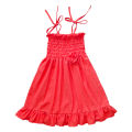 Baby girl yellow strap smock dress. 