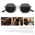 Trendy Metal Frame Spring Break Accessories Polygon Sun Glasses Shades Men's Sunglasses Hexagon Sunglasses for Women. 