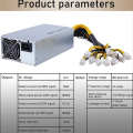 APW7 1800W PSU Bitmain Mining Power Supply for Bitmain Antminer S9/L3+/A6/A7/R4/S7/E9 with 10X PCI-E 6Pin Connectors. 