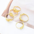 Multilayer Style Rings-Creative Geometric Plated Rings- WoPunk Metal Textured Finger Charm Rings Simple Jewelry Gift. 