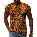 Summer Hip-Hop Style Leopard Tiger Animal Fur Graphic Creative Man T-shirts HD 3D Print Harajuku Round Neck Tee Short Sleeve Top. 