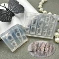 Mini Photo Frame Shape Silicone Nail Mold Nail Stamping Nails DIY Nail Salon Design Stereoscopic Manicure Art Tool Encounter. 