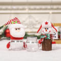 Santa-themed Christmas Gift Bag Festive Candy Jar Plastic Candy Jar For Christmas Christmas Candy Box For Santa Elk And Snowman Clear Gift Box. 
