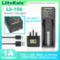 Lii-100C Lii-100 Lii-100B Charger For 18650 18350 26650 16340 RCR123 14500 3.7V 2A USB Smart Charge. 