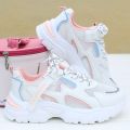 Girls' Mesh Surface White Shoes Women's Shoes 2024 New Summer Breathable Casual Shoes Student Fashion Sports Shoes. 