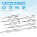 Tuning Fork Set - 9 Tuning Forks for Healing Chakra -Silver. 