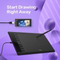 UGEE M708 V3 Graphics Drawing Tablet 10X6 Inch Digital Pen Tablets with 8 Shortcuts 8192 Levels Compatible Android Windows. 
