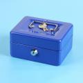 Practical Metal Cash Drawer Money Storage Container Handle Save Money Key Box Cash Money Storage Box. 