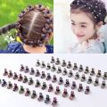 6Pcs Crystal Flower Mini Hair Claw Clamp Hair Clip Hair Pins Hair Accessory. 