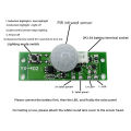 1Pc 3.7V DIY Solar Lamp Board Control Sensor Night Light Module Controller Infrared Human Body Induction Solar Circuit Board. 