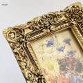 Desktop Picture Frame, Photo Frame Retro Antique Ornate Photo Frame, Resin Picture Frame Ornament for Bedroom Office Desktop Decoration Gift. 