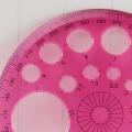 Stationery 360 Degree Round Ruler High Durability Plastic Template Ruler Circle Drawing Stencil Geometric Tool School Supplies. 