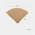 100 PCS V-shaped Wood Pulp Drip Paper V60-01 Cone White Coffee Filter Coffee Strainer Bag Espresso Tea Infuser Accessories. 