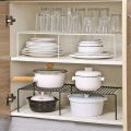 Minimal Expandable Kitchen Storage Rack, Multi-function Kitchen Pot Pan Organizer Cabinet Shelf Holder, Pantry Shelves, Under Sink and Counter Top Organizer by Simplist. 