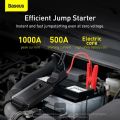 Baseus 1000A Car Jump Starter Air Portable 10000mAh Power Bank Emergency Battery Booster With LED Flashlight Intelligent Clamp USB Port For 12V Vehicles. 