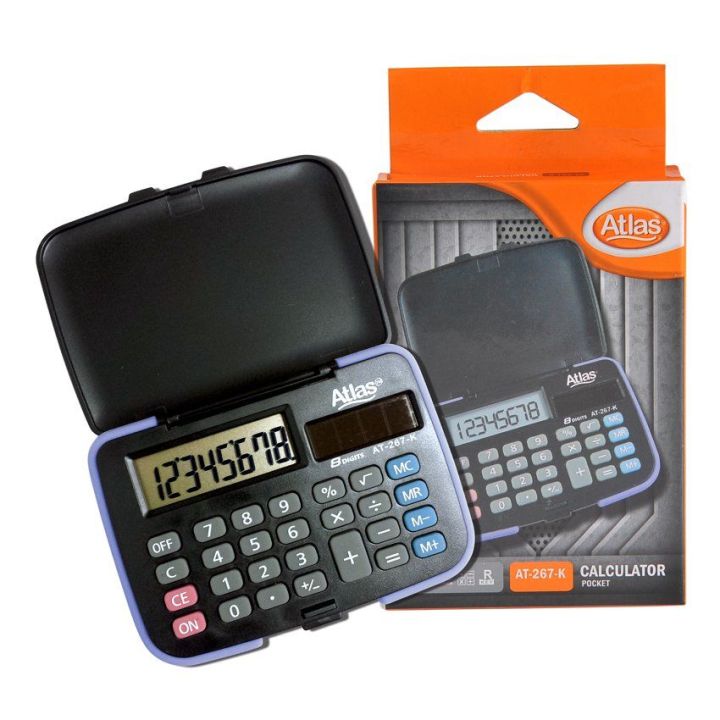 Atlas 8 Digits Pocket Calculator