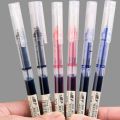 【Flash sale】 12Pcs/set Gel Ink Pen Straight Rollerball Gel Pen Large Capacity Stationery Quick Drying Ballpoint Pen Black/Red/blue Ink 0.5mm Quick Drying Roller Ball Pens Student. 