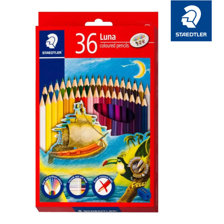 STAEDTLER%C2%AE%20LUNA%20136%20C36%20Colour%20Pencils%20cardboard%20box%2036%20Set%20+free%20sharpener%20-%20Image%203