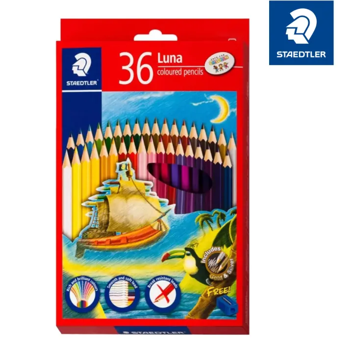 STAEDTLER%C2%AE%20LUNA%20136%20C36%20Colour%20Pencils%20cardboard%20box%2036%20Set%20+free%20sharpener%20-%20Image%203