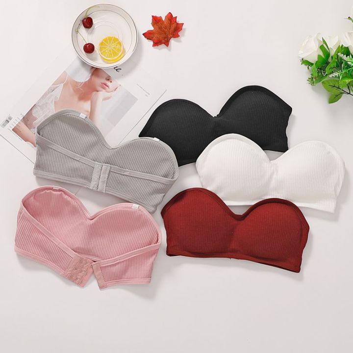 Buy%20One%20Get%20One%20Free%20Underwear%20Female%20Student%20Korean%20Style%20Bandeau%20Bra%20Beauty%20Back%20Strapless%20Bandeau%20Thin%20Bra%20Summer%20-%20Image%204