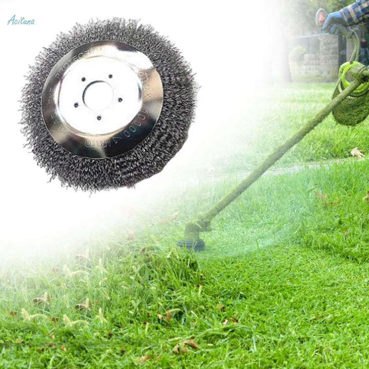 Wire Grass Trimmer Head Convenient Weeding Wheel for Garden Weeding Driveway 6inch