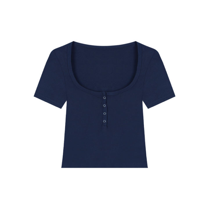 RIVA%20%20Hot%20Girl%20Short%20Tight-Fitting%20Crop%20Top%20Short-Sleeve%20T-Shirt%20For%20Women,%20Summer%20Slim-Fit%20Versatile%20Women'S%20Top%20-%20Image%205