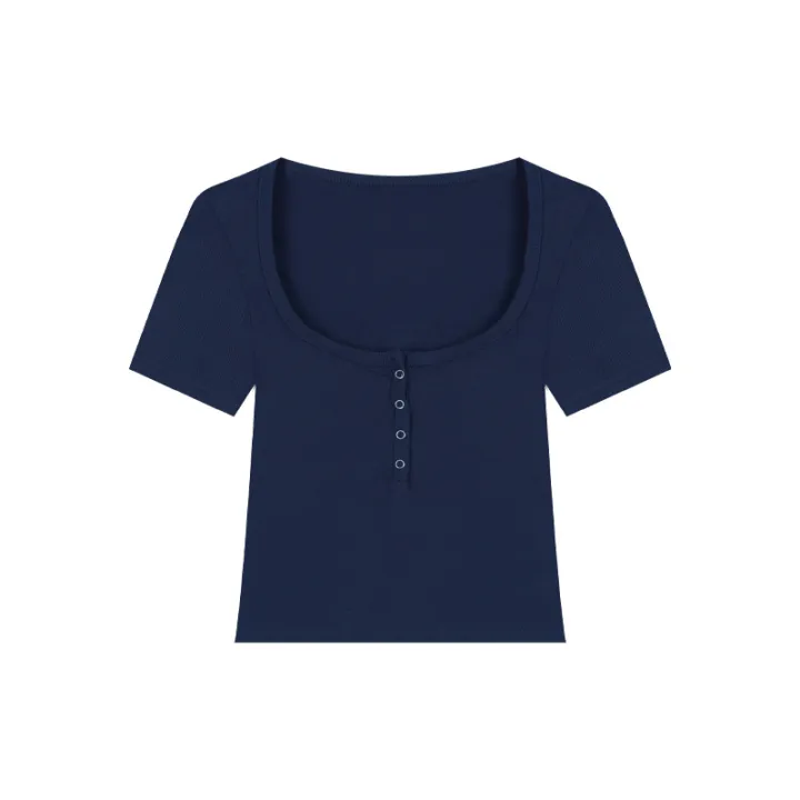 RIVA%20%20Hot%20Girl%20Short%20Tight-Fitting%20Crop%20Top%20Short-Sleeve%20T-Shirt%20For%20Women,%20Summer%20Slim-Fit%20Versatile%20Women'S%20Top%20-%20Image%205