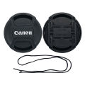 Canon lens cap 58 mm with Canon logo and string, for lens protection cover for Canon 18-55 mm and 75-300 mm lens - Original -  Free Shipping. 