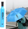 Double Layer Folding Portable Wine Bottle Umbrella with Bottle Cover for UV Protection & Rain SMT. 