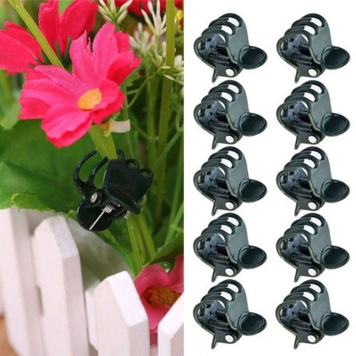 Durable Orchid Flower Support Plant Clips Vine Grafting Supplies Garden Tools Orchid Clips 6-Claw Plastic Butterfly Clamp Fruit Vegetable Stem