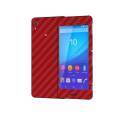 New style Sony Xperia M4 Aqua Red Carbon Fiber Texture Mobile Skin. 